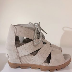 SOREL Joanie II Leather Wedge Sandal